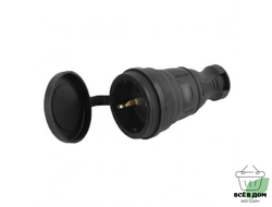AY-KA (АЙКА) штепсель (разъем) с загл. каучук 2P+PE 1x16А 220-240V IP44 (Турция) 5511700