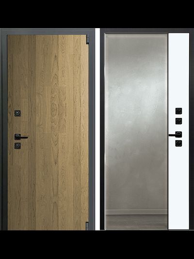 Металлическая дверь Модерн Акустик с зеркалом