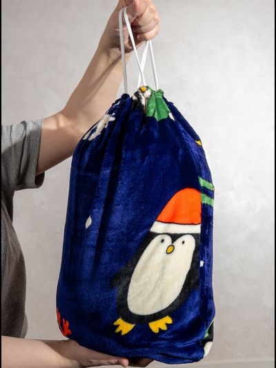 Плед с рукавами &quot;Веселые пингвины&quot; из микрофибры (велсофта)