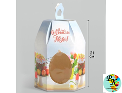УПАКОВКА ДЛЯ КУЛИЧА «Со Светой Пасхой», 16,5*14,5*21 см