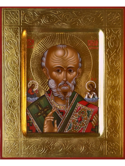 Николай Чудотворец, Святитель. Рукописная икона.