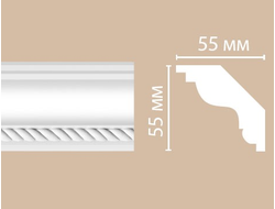 Потолочный плинтус из полиуретана с орнаментом DECOMASTER (Декомастер) - DT 138 (55х55х2400мм)