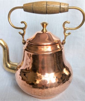 Медный чайник 1,5л Португалия (CopperCrafts)  арт.1255