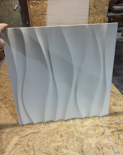 Гипсовая 3D панель "Водопад" (фото с производства2)