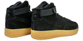 Nike Air Force 1 High замшевые черные