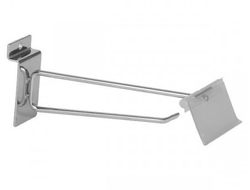 JQ003 Крючок на экономпанель с ценникодержателем 150 мм хром