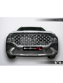 Premium защита радиатора для Hyundai Sanata Fe (2021-)