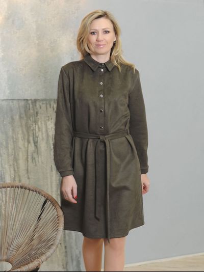 Платье: 101-10211 ЗАМША