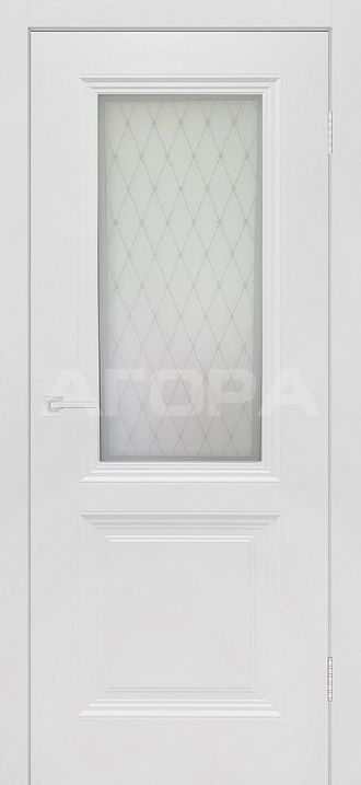 Дверь Shelly-2  стекло эмаль белая Frant