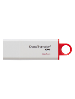 Флеш-память Kingston DataTraveler I G4, 32Gb, USB 3.0, красный, DTIG4/32GB