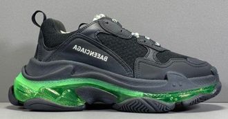 Кроссовки Balenciaga Triple S черные с зеленым