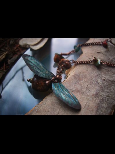 Бохо-подвеска "Полуденный мотылёк августа"