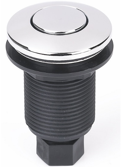 Кнопка пневматического управления арт. 9575, хром , накладка сталь