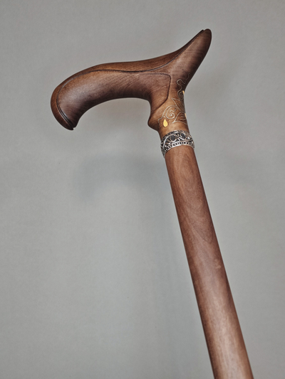 Трость "Княжна" с инкрустацией деревянными вставками