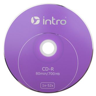Носители информации CD-R, 52x, Intro, Shrink/50, Б0016206