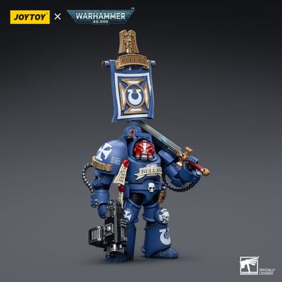 Сержант-Терминатор Ультрамаринов (Warhammer 40k) - КОЛЛЕКЦИОННАЯ ФИГУРКА 1/18 Ultramarines Terminators Sergeant Bellan (JT6663) - JOYTOY