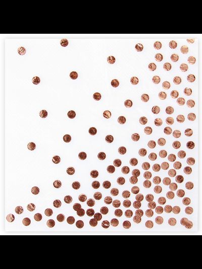 Салфетки "Конфетти Розовое золото", 33*33 см, 12 шт