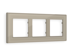 Рамка 3-ая Серо-бежевый стекло органическое, коллекция ARCTIC - Ambrella Volt - ALFA