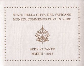 2 евро Sede Vacante, 2013 год