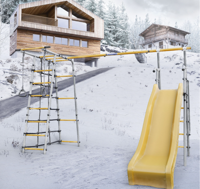 Дачный комплекс "Богатырь Плюс 2 MAX" (без качелей) Romana 103.12.07 (белый/жёлтый)