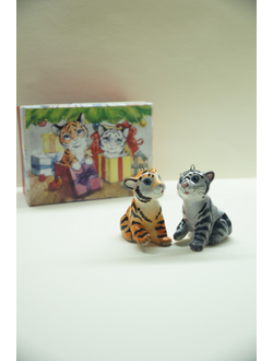Комплект ёлочных игрушек "Тигрята"