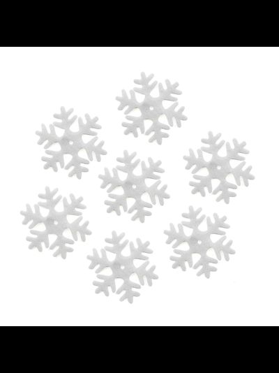 "Снежинки" 7,5 см, 10 шт, Белый