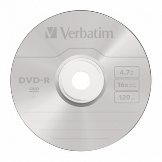 Носители информации DVD-R, 16x, Verbatim Azo Matt Silver, Jewel/5, 43519