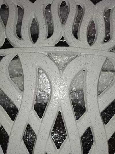 Белая мебель из металла Harold IV с круглым столом