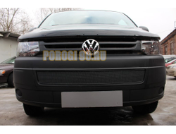 Защита радиатора Volkswagen T5 рестайлинг (Transporter, Multivan, Caravelle) 2009- black PREMIUM
