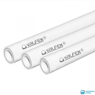 Труба полипропиленовая армированная AL PN25 VALFEX 40 белая (без зачистки)
