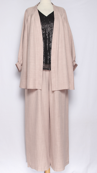 КОСТЮМ БРЮЧНЫЙ "ДВОЙКА ЖАКЕТ" бежевый р.48,50,52