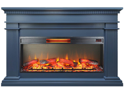 Линейный электрокамин Грейс графит с очагом Foton 42 LED FX QZ