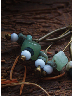 Благотворительность. Серьги в лесном стиле "Сон матушки Сосны"