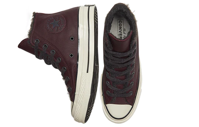 Кеды Converse Chuck 70 Cozy Club зимние с мехом бордовые