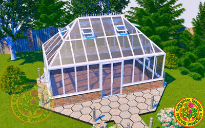 Теплица из стекла ПЛИМУТ Кристал бокс  - Красивые теплицы