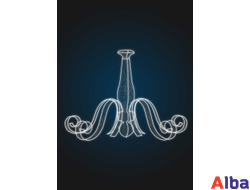 Фонтан светодиодный Завитки, 2,0 м