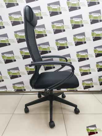 Кресло ErgoLife Sit 10 B1-111K - Mesh(X2)+UMF(X1) /Ub00/Wh00/K1bL(TG1.0Pl/M09.B11.G19.W02) (Черный)