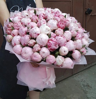 Букет из 101 пиона