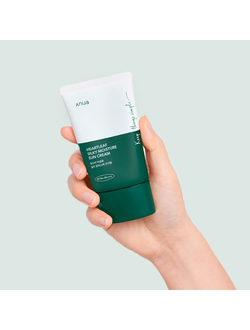 Успокаивающий солнцезащитный крем с хауттюйнией Anua Heartleaf Silky Moisture Sun Cream SPF50+PA++++