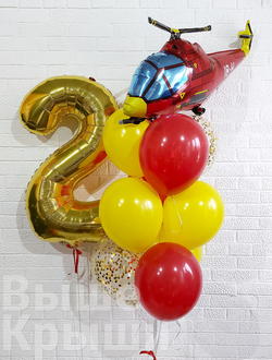 Сет "Вертолёт" (10 шариков + 1 цифра)
