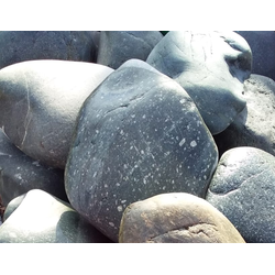 Галька круглая синяя речная, фракция 200-400 мм