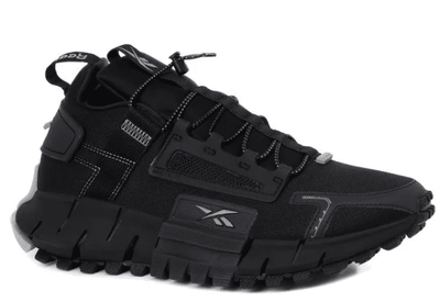 Reebok Zig Kinetica (Черные полностью) сбоку