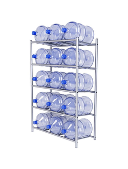 Стеллаж для 15 бутылей «Аква-15» (КРУГЛАЯ ТРУБА)