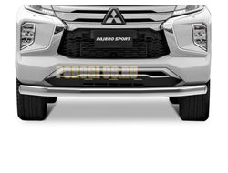 Защита переднего бампера d76 для Mitsubishi Pajero Sport (2021-...)