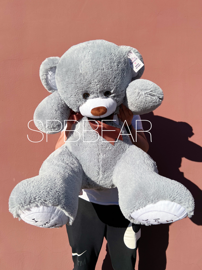 Большой плюшевый медведь 135 см серый Михель