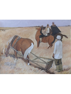 "Угаров Б.С." бумага акварель, пастель Попов Д.Ф. 1990 год