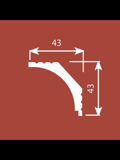 Карниз из экополимера Cosca Decor KX016, 2 метра