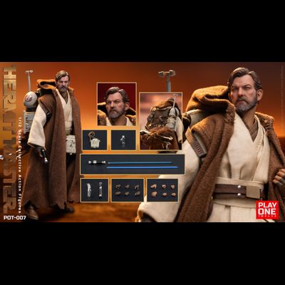 ПРЕДЗАКАЗ - Оби-Ван Кеноби (Звездные Войны, Star Wars) - Коллекционная фигурка 1/12 SCALE Hermit Master Jedi (POT-007) - Play One twelve ?ЦЕНА: 14200 РУБ.?