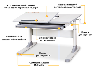 Детский стол Mealux Vancouver Multicolor Lite