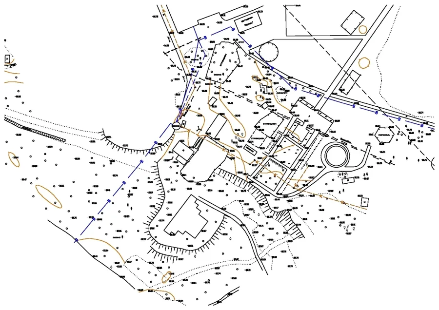 Участок местности для создания трехмерной модели